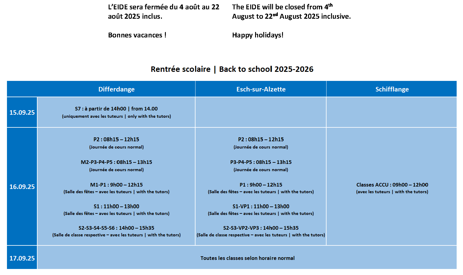 Message école fermée et rentrée 2025-2026638878137470926048